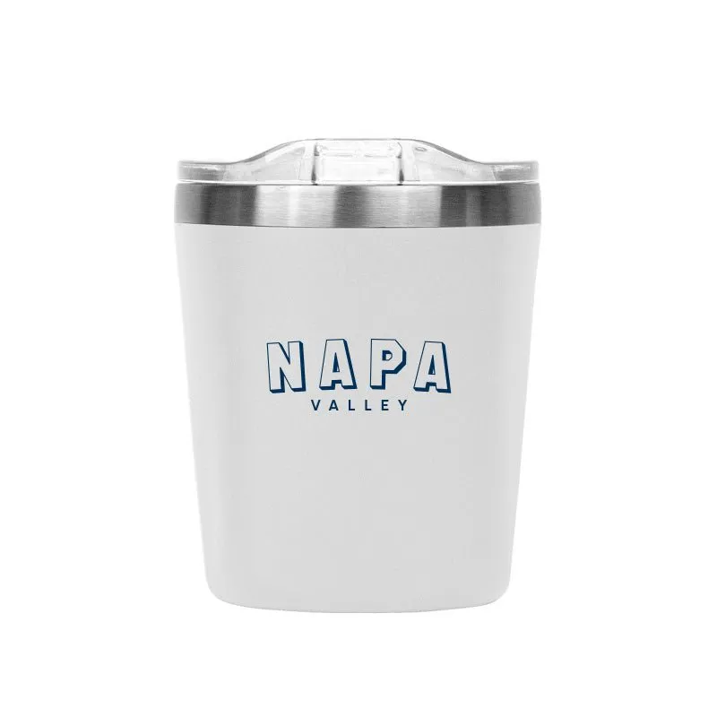 11 Oz. Stainless Insulated Lowball Tumbler Printed with a Customizable BLOCK SPORT Design