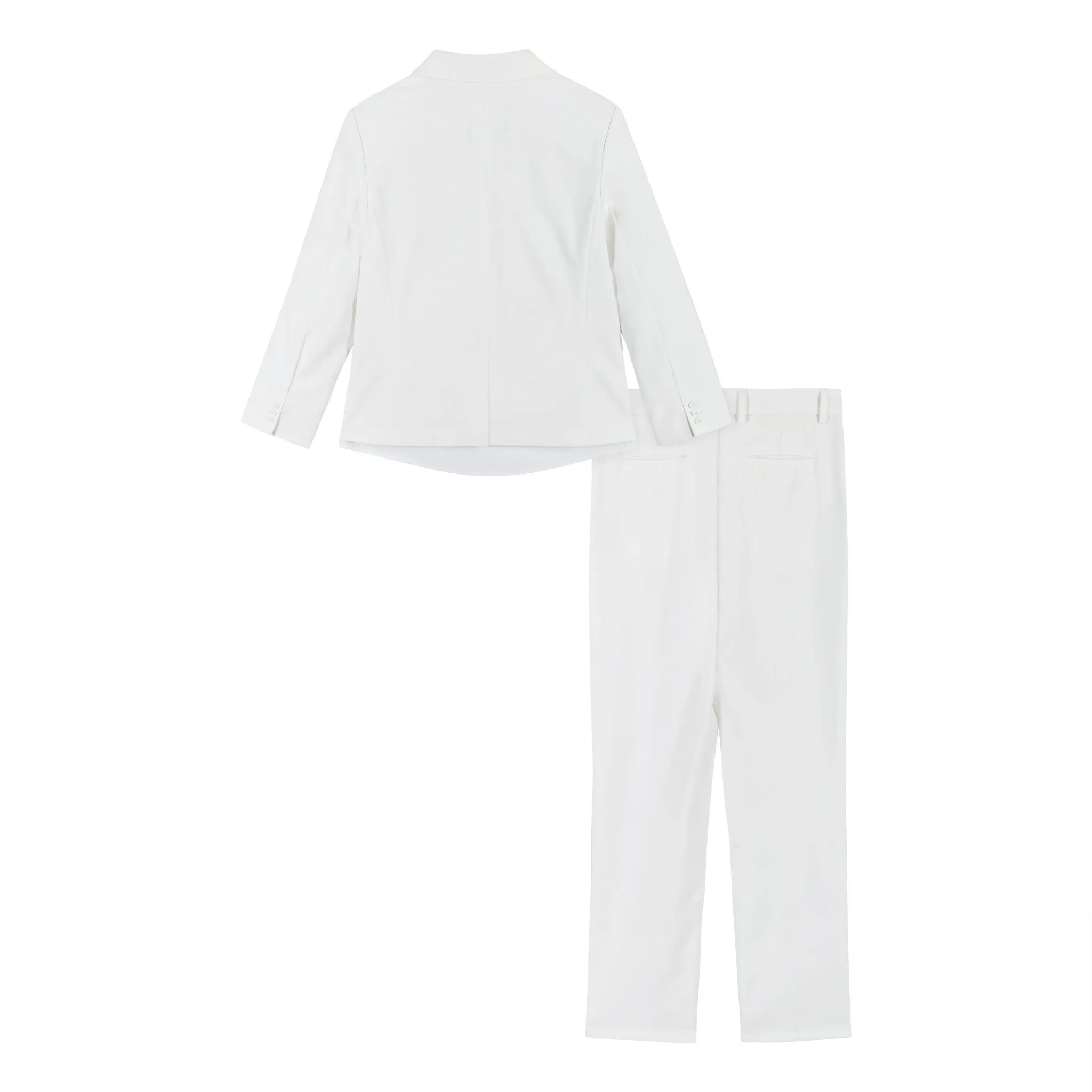 4-Piece Suit Set (Size 8-14 Years) | White