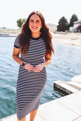 Amy Striped Midi Dress