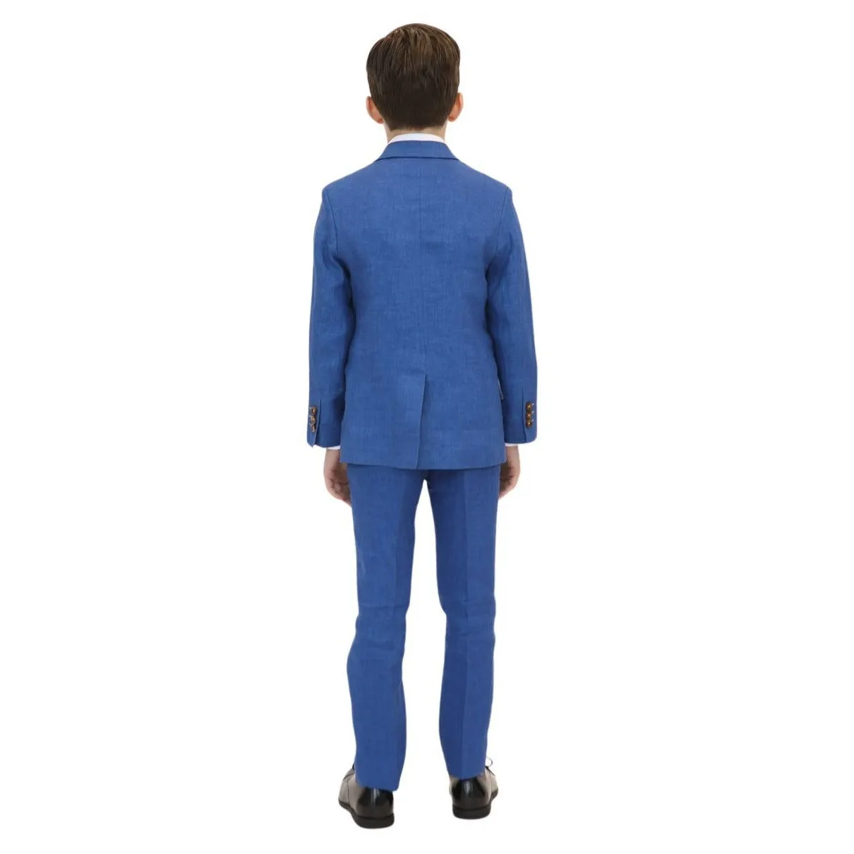 Appaman Boys 2pc Stretch Mod Riviera Blue Linen Suit _B8SU1-SS23