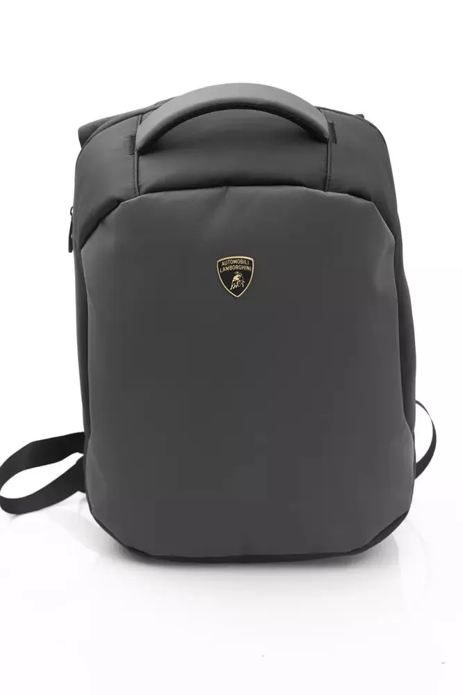 Automobili Lamborghini Nylon Zipper Closure Backpack 'Gray'