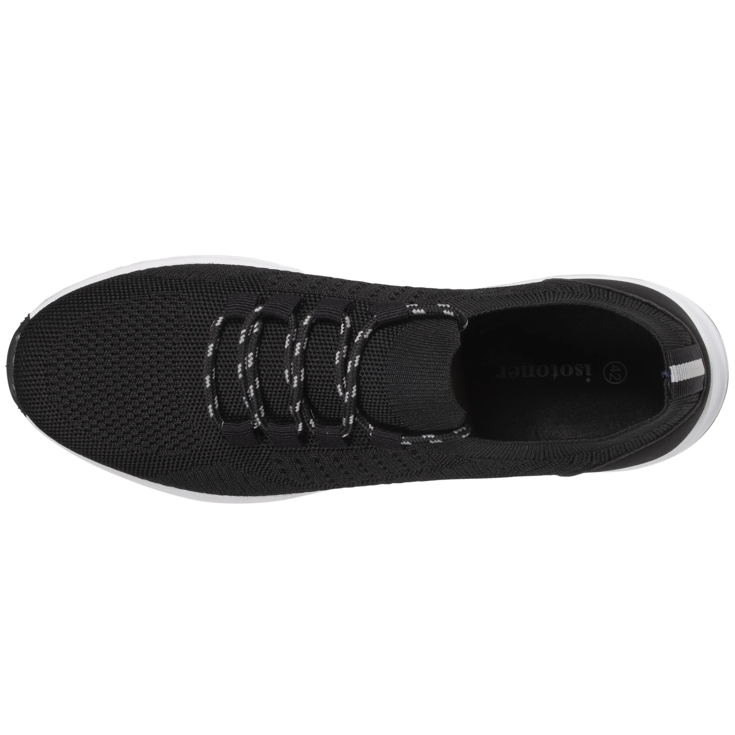 Baskets Confort Homme slip-on lacets Noir