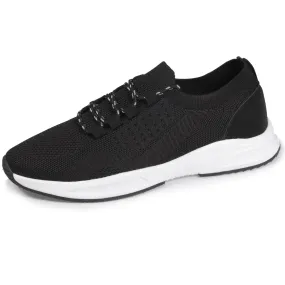 Baskets Confort Homme slip-on lacets Noir