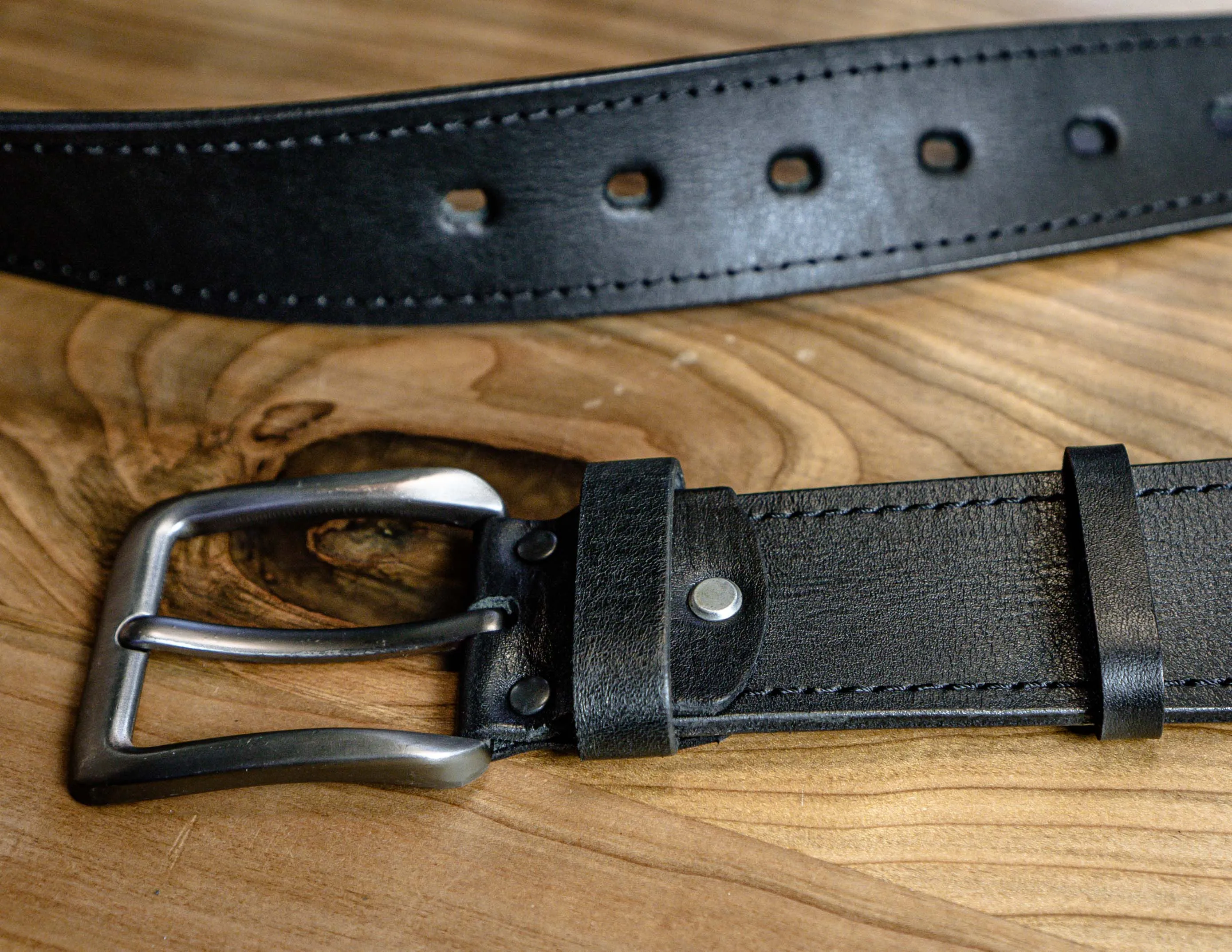 Black Leather Belt | Men’s Belt HANDCRAFTED