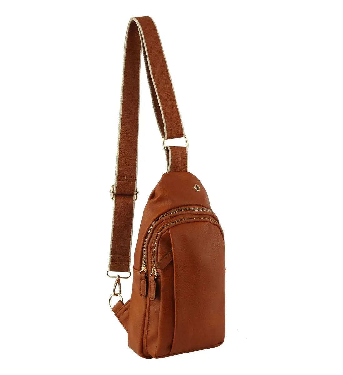 Brit Double Zipper Sling Bag