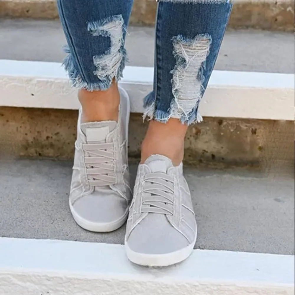 Casual Vulcanize Low Cut Zipper Sneakers