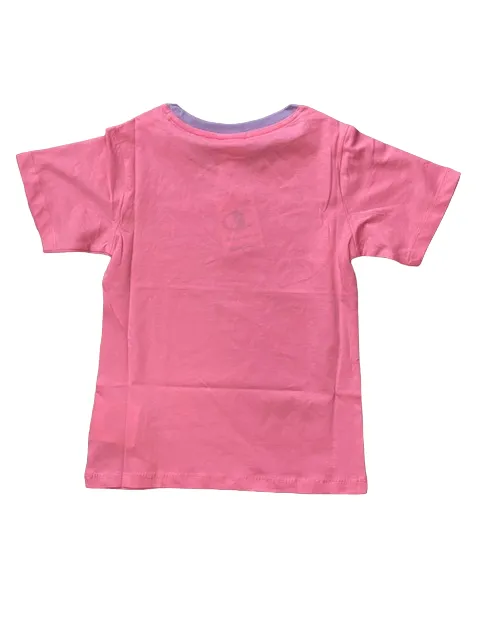 Champion Legacy C-Color Logo girl's short sleeve t-shirt 404670 PS074 pink 