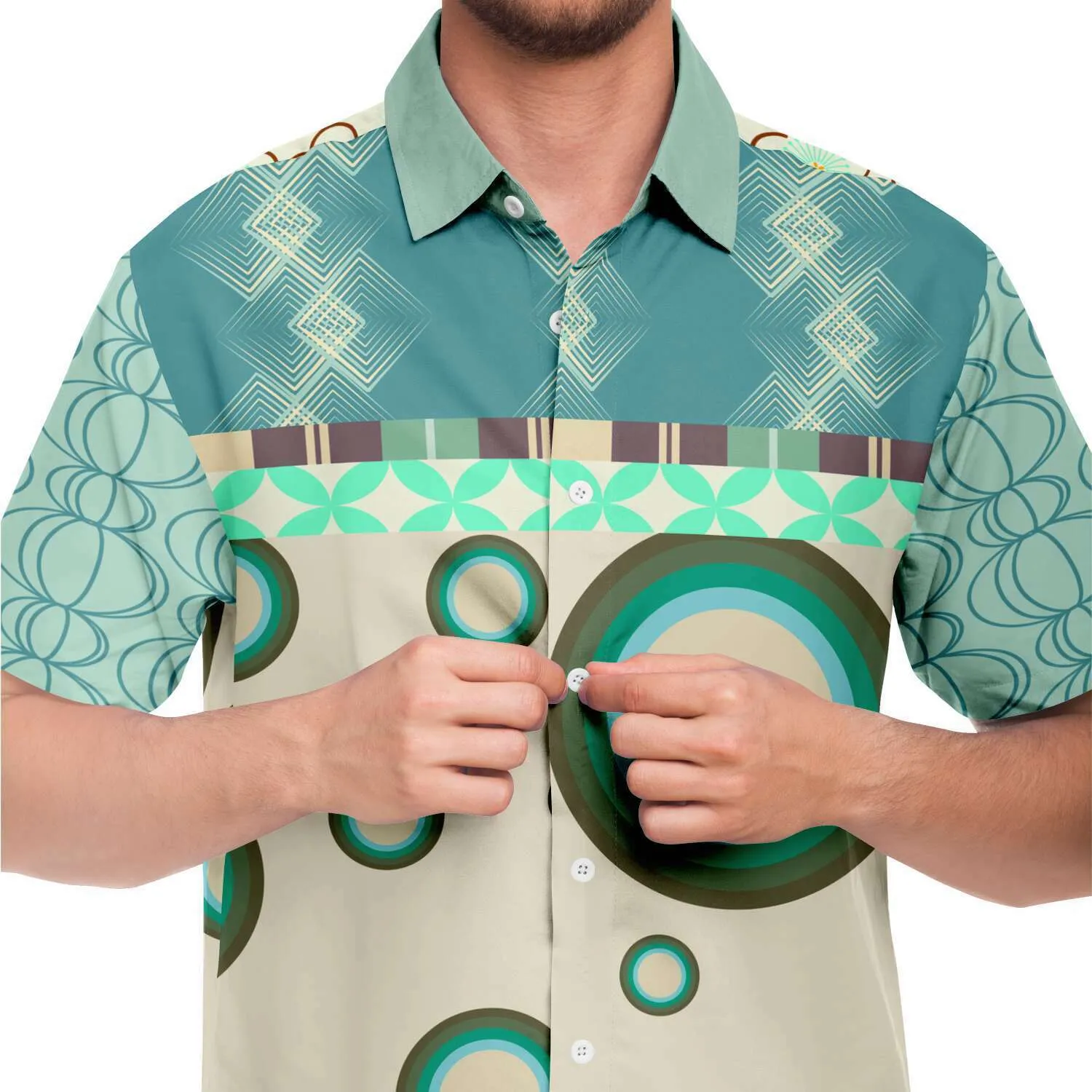 Circle Time Short Sleeve Button Down Shirt