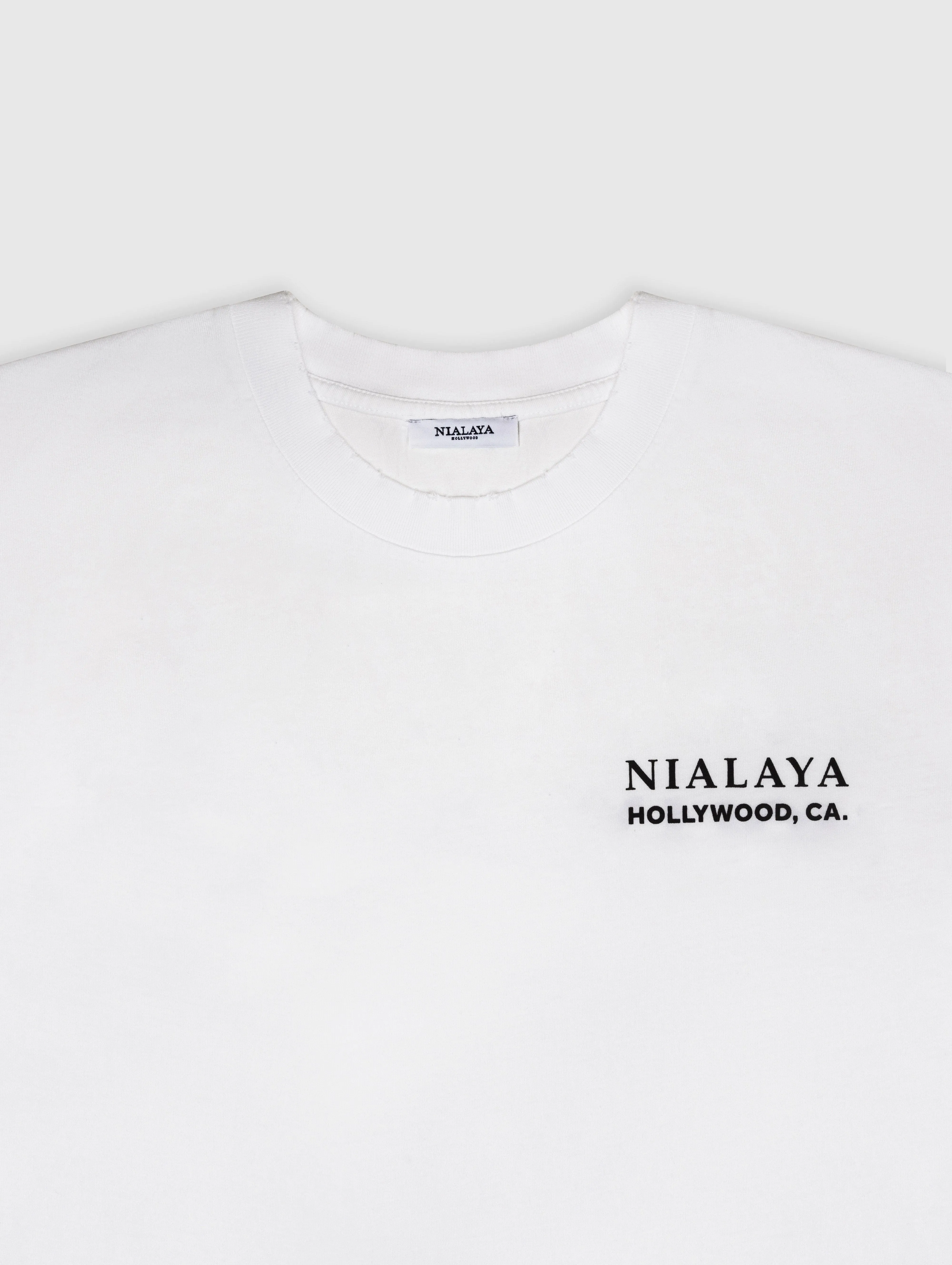 Classic Nialaya Logo Tee in White