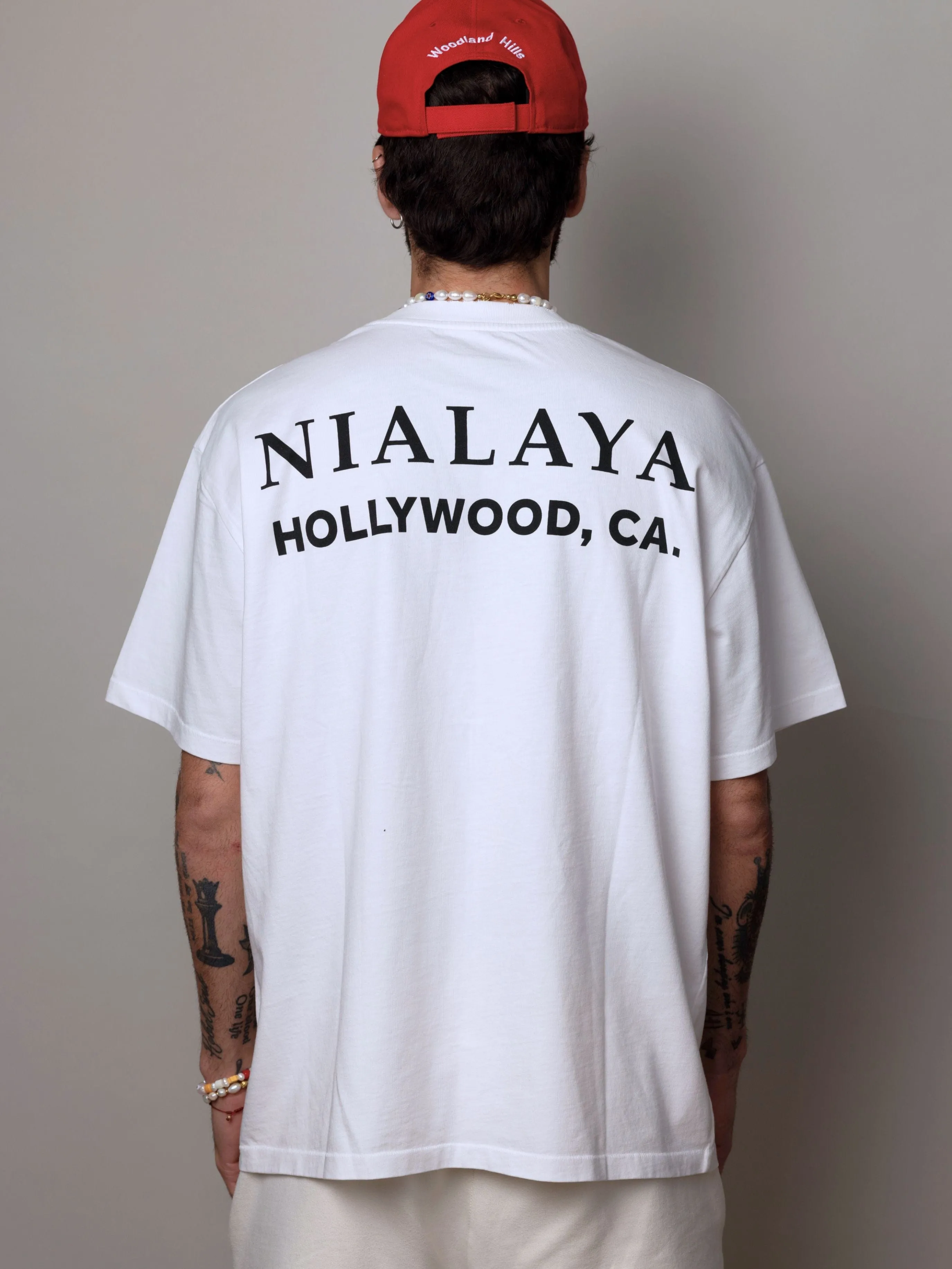 Classic Nialaya Logo Tee in White