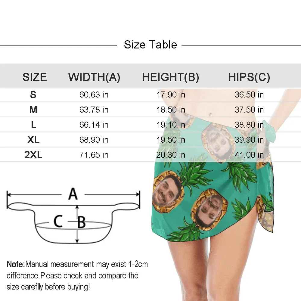 Custom Face Line Rose Strap Personalized One-piece Retro Bikini Swimsuit & Beach Wrap Set Custom One Piece Bathing Suits