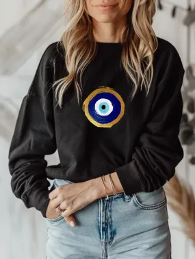 EVIL EYE SWEATER - BLACK