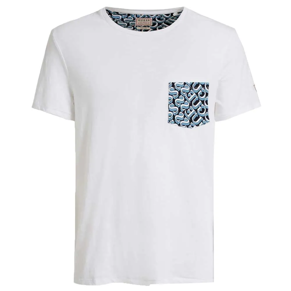 Guess T Shirt CN Printed Pocket Tee - White M0GI68K6XN0