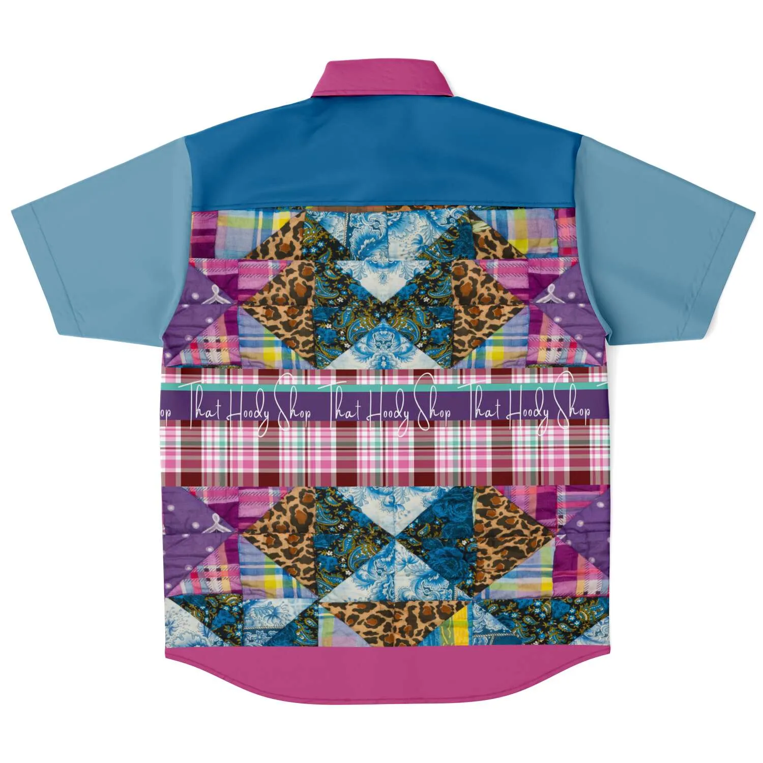 Gypsy Queen Purple Short Sleeve Button Down Shirt