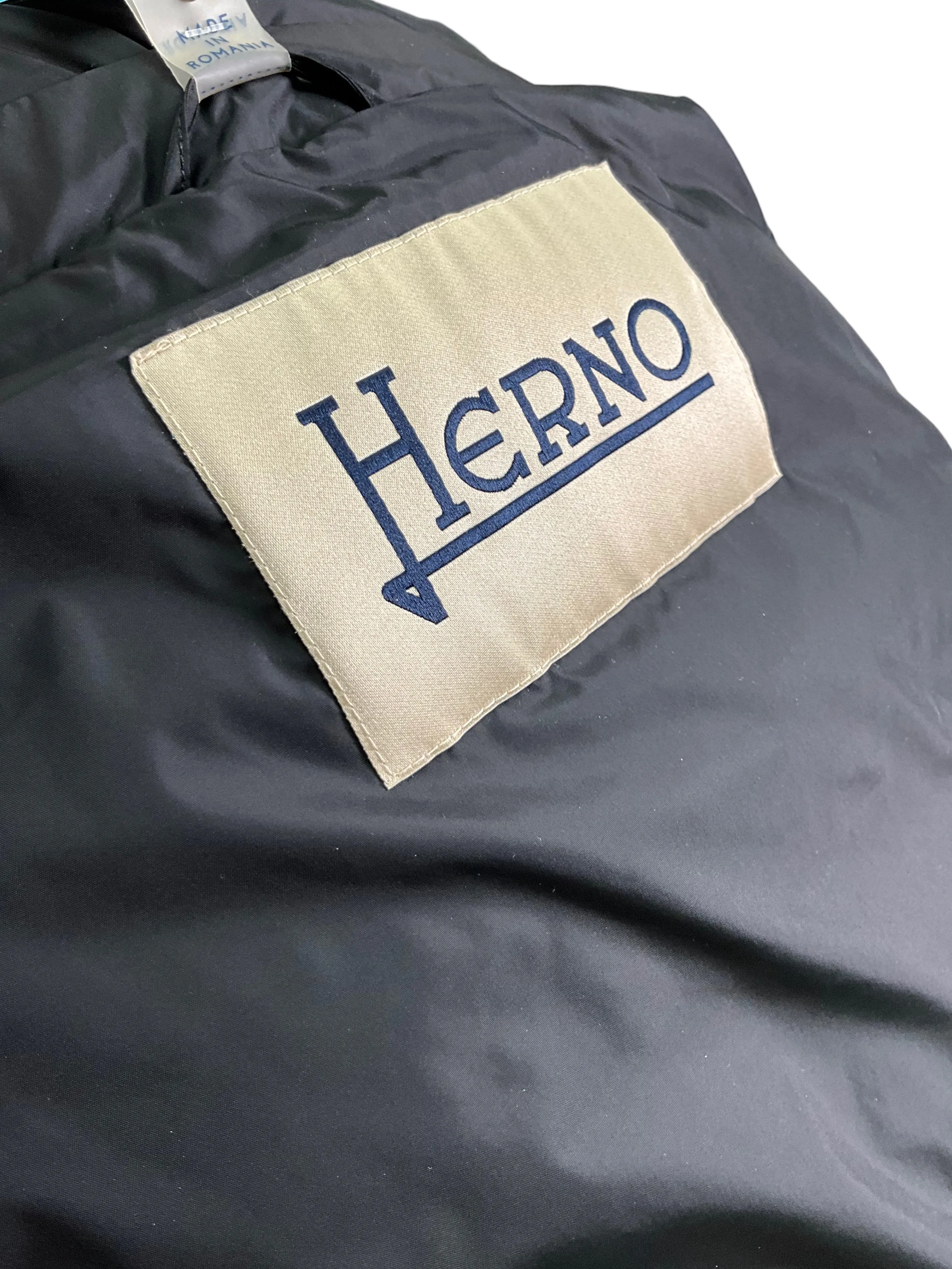 HERNO Quilted Down Hooded Puffer Jacket Size S