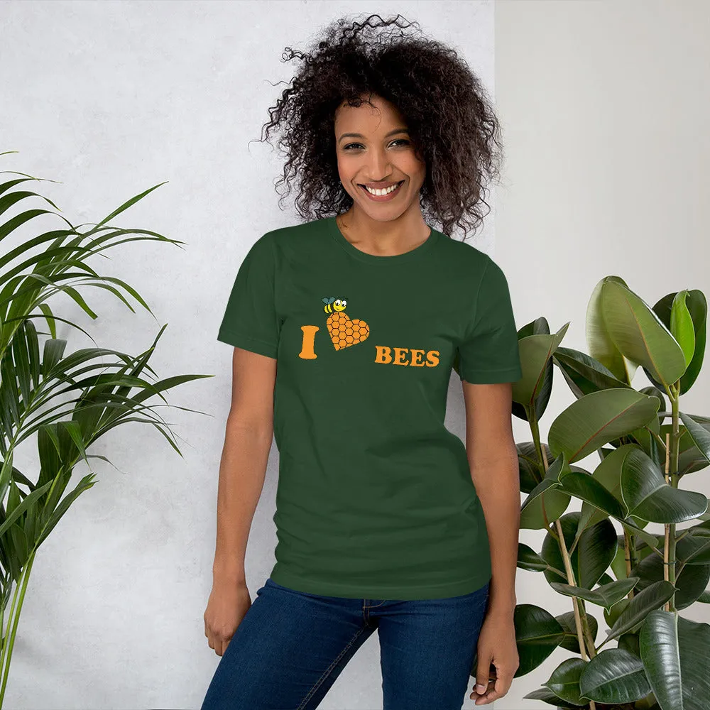 I Love Bees Unisex t-shirt