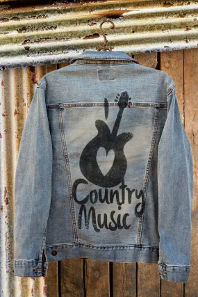 I Love Country Music Denim Jacket