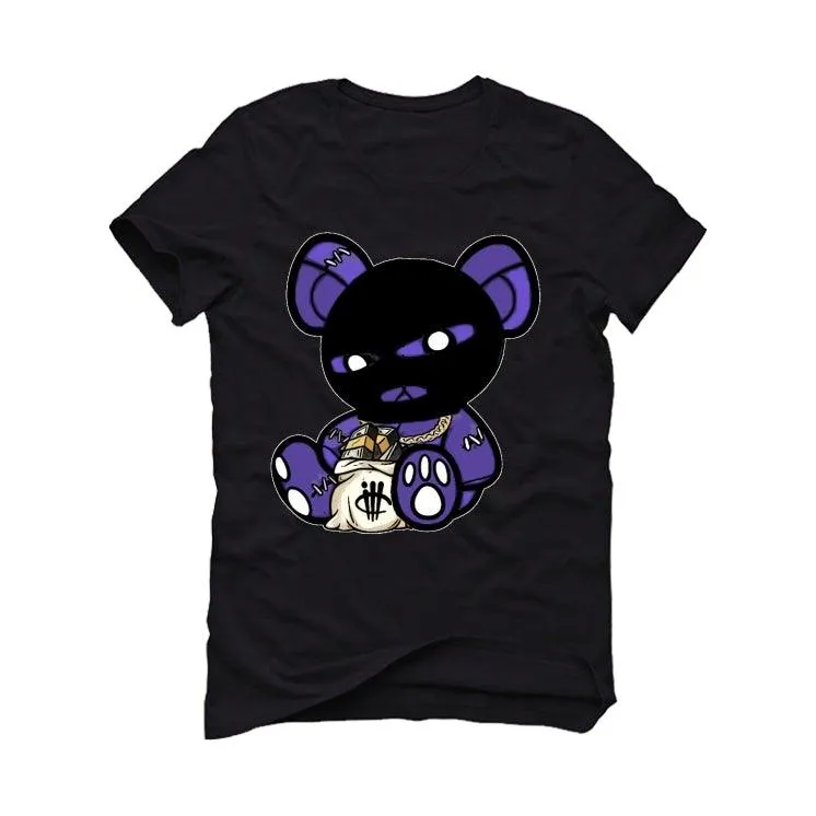 Jordan 12 Retro Black Dark Concord Black T-Shirt (Masked teddy bear)