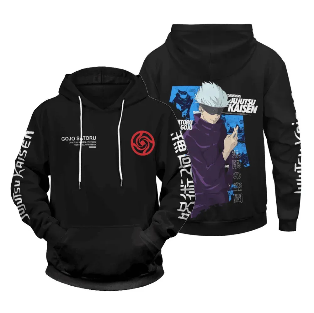 Jujutsu Kaisen Satoru Gojo Yuji Itadori Fushiguro Megumi Hoodie Anime