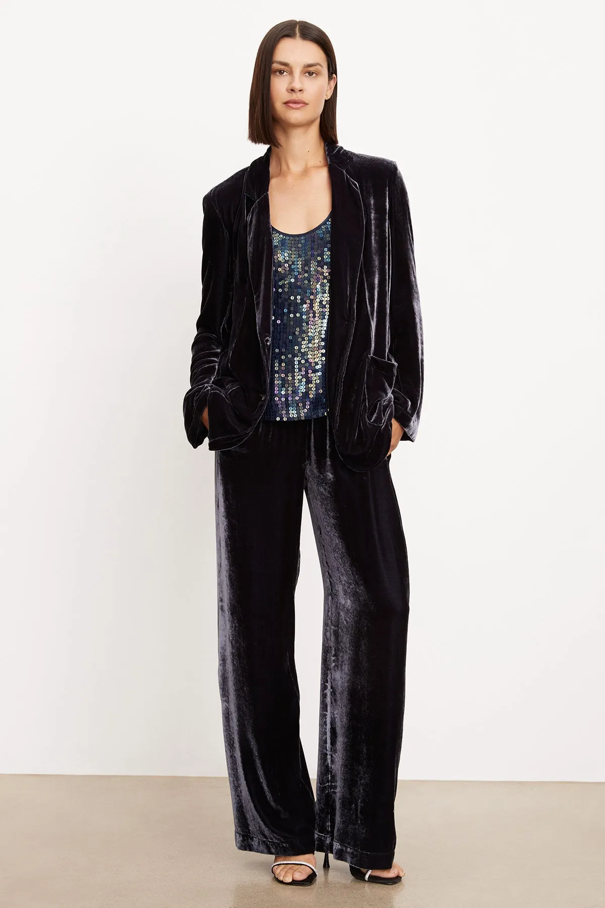 KYLA SILK VELVET BLAZER