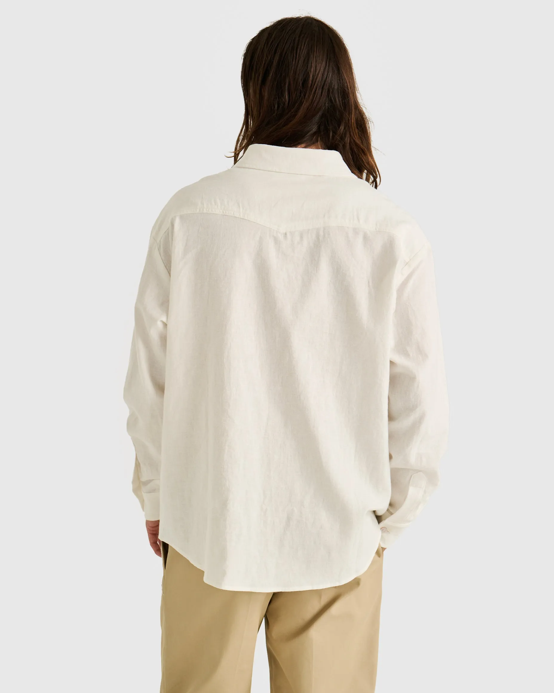 Linen Button Up (White)