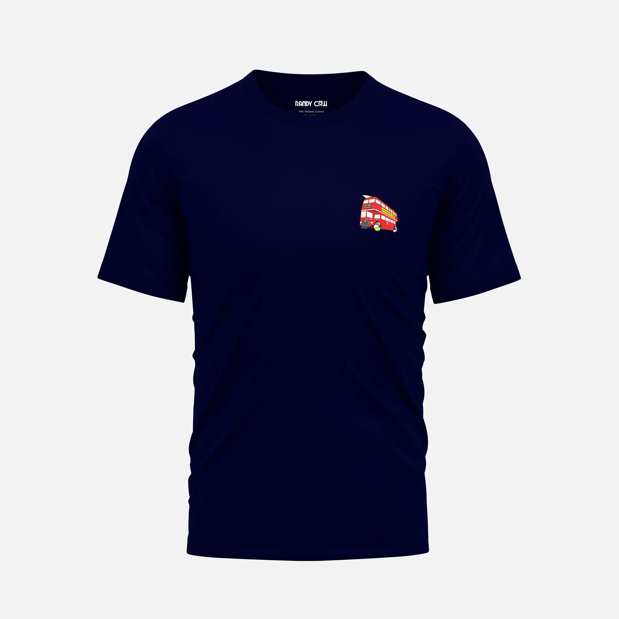 London Beach Club Bus - Navy Organic Cotton T-Shirt