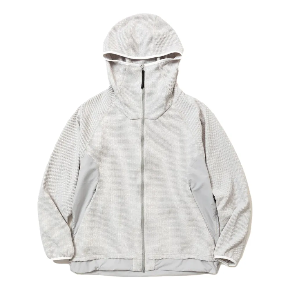 MEANSWHILE SOLOTEX WAFFLE HOODIE-BONE