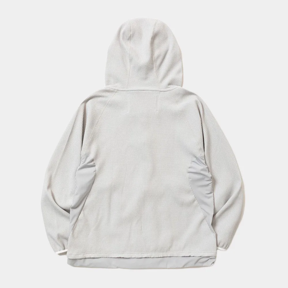 MEANSWHILE SOLOTEX WAFFLE HOODIE-BONE