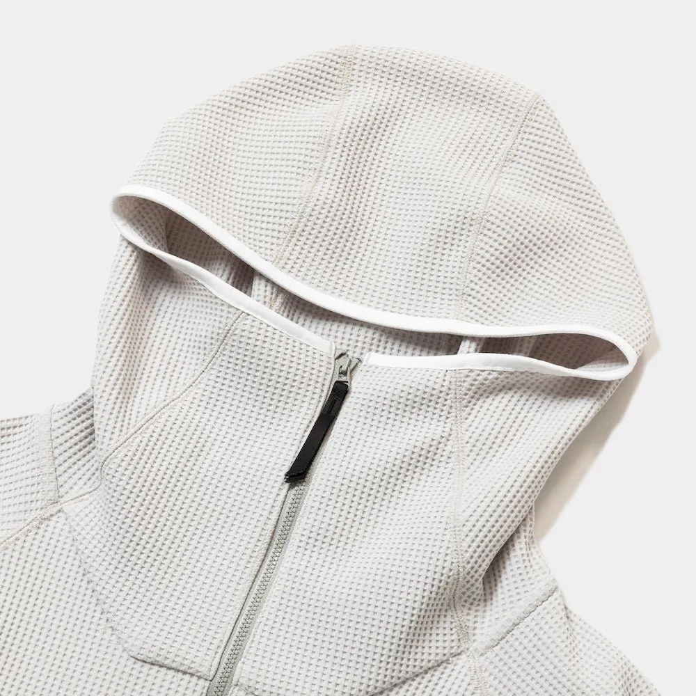 MEANSWHILE SOLOTEX WAFFLE HOODIE-BONE