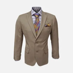 Mens 100% Wool Suit | Camel