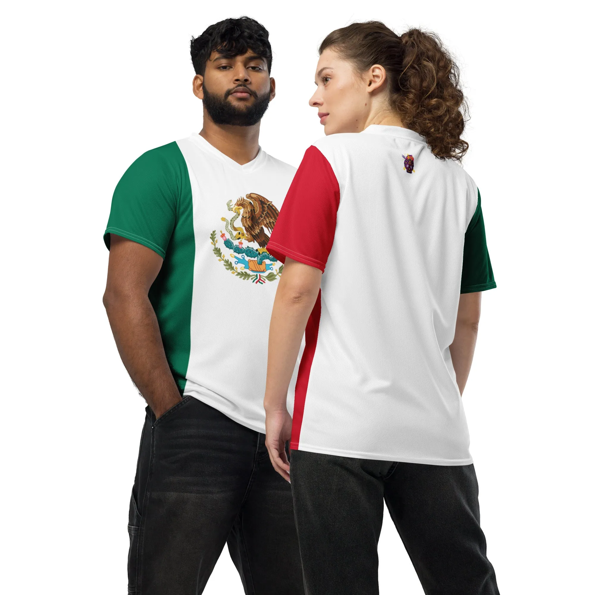 Mexico Flag Recycled Polyester Unisex Sports Jersey Sizes 2XS - 6XL