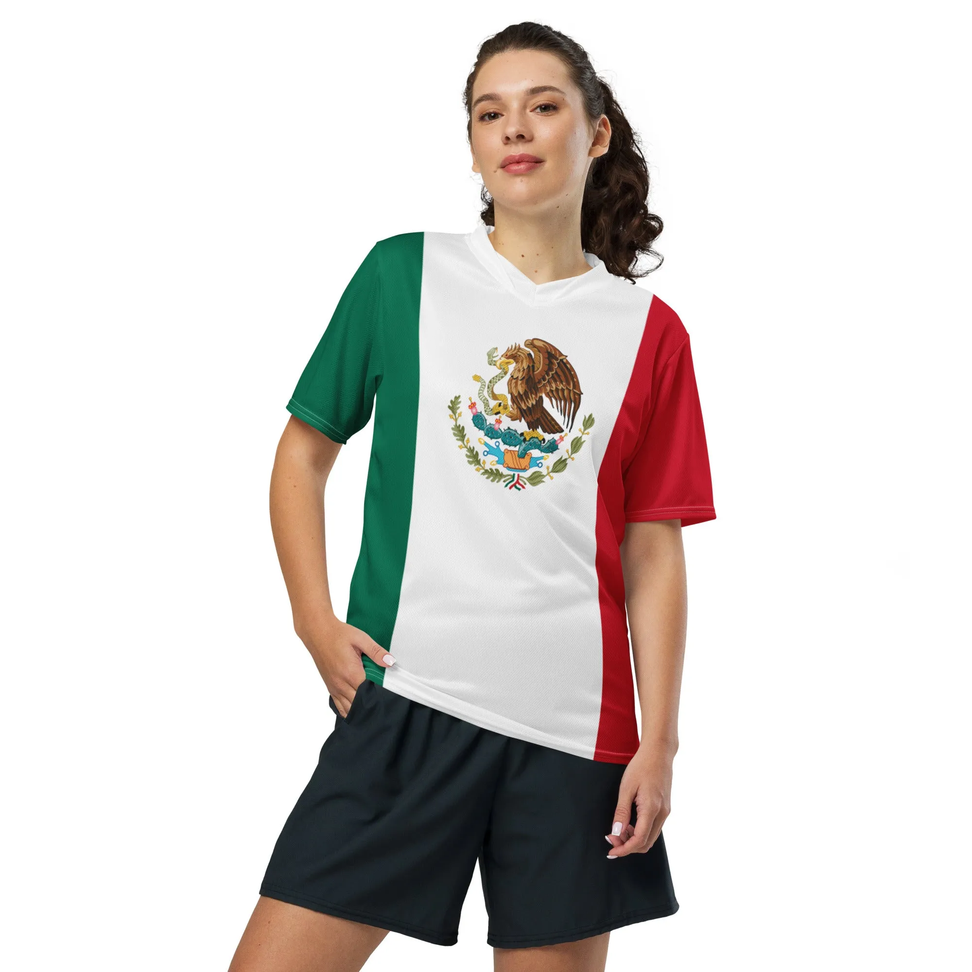 Mexico Flag Recycled Polyester Unisex Sports Jersey Sizes 2XS - 6XL