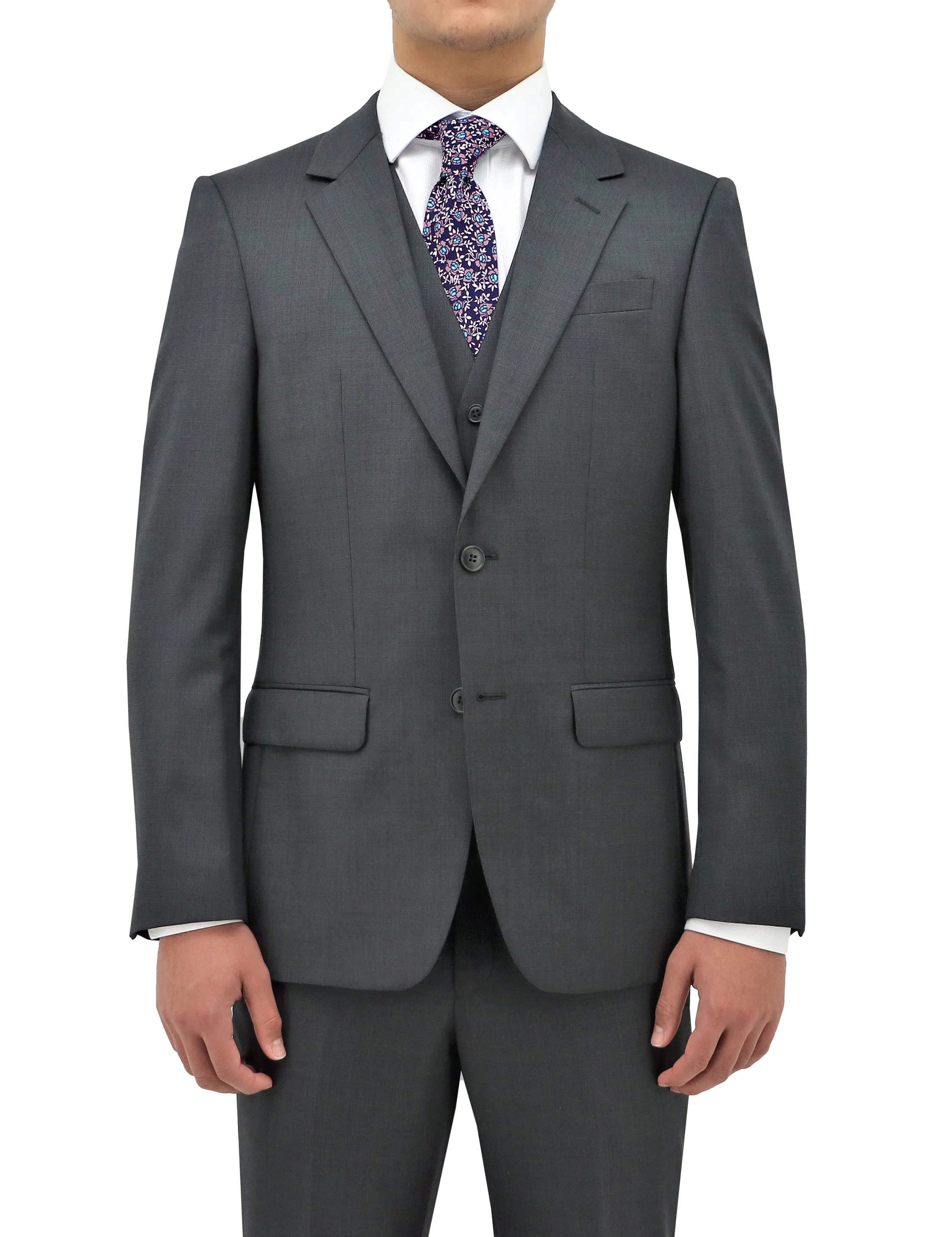 Michel 704 Grey Wool Suit Jacket