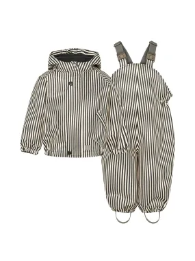 Navy Stripe Rainwear Set