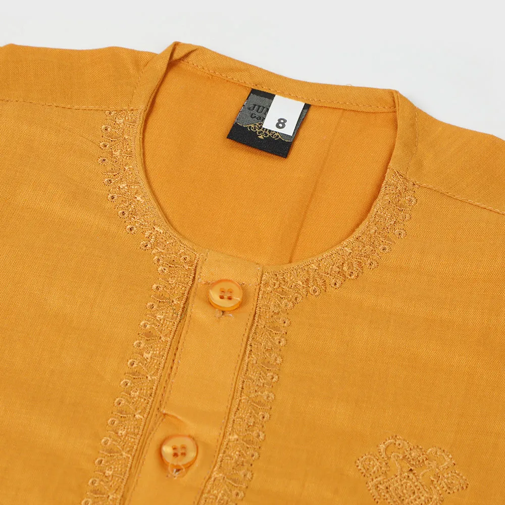 Newborn Boys Shalwar Suit - Mustard