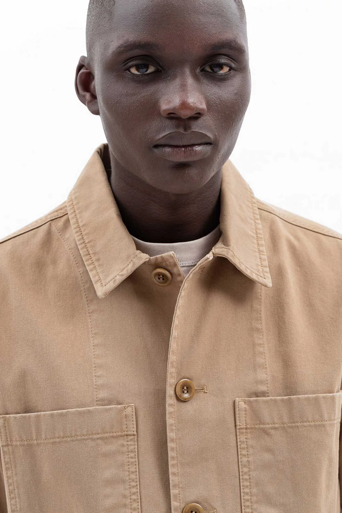 Norse Projects Tyge Broken Twill Jacket in Utility Khaki