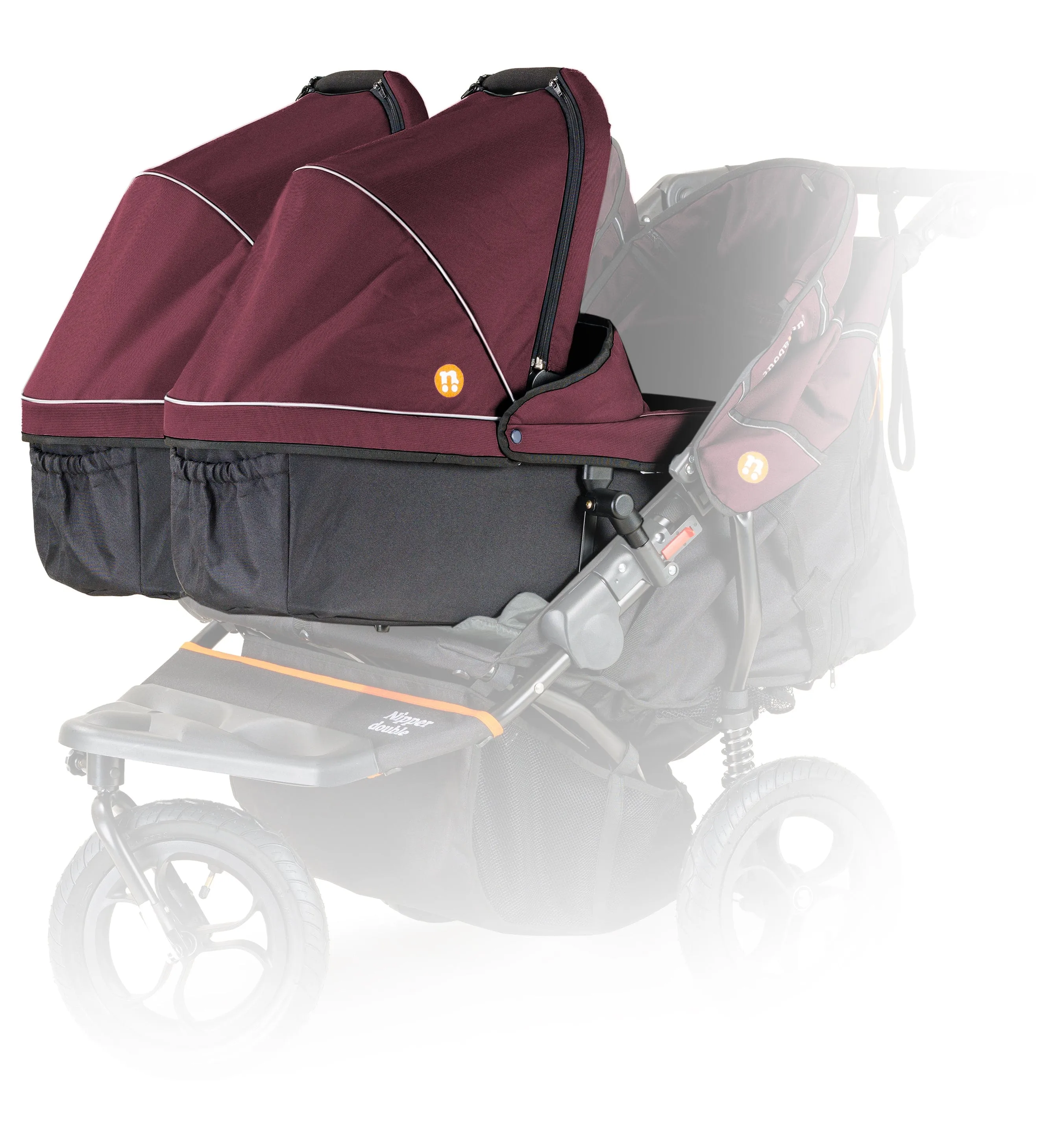 Out n About Double Carrycot - Brambleberry Red