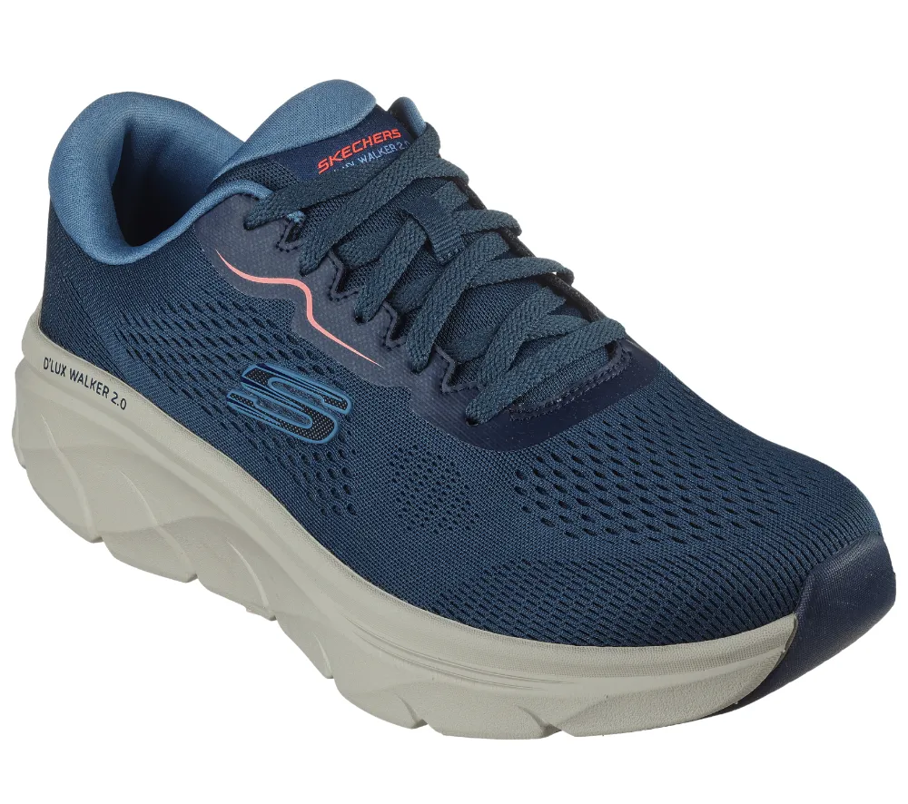 Pantofi sport, barbati, SKECHERS D'LUX WALKER SWAVE 232714-NVLM albastru, textil