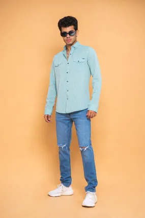 PATCH POCKET BUTTON DOWN SHIRT