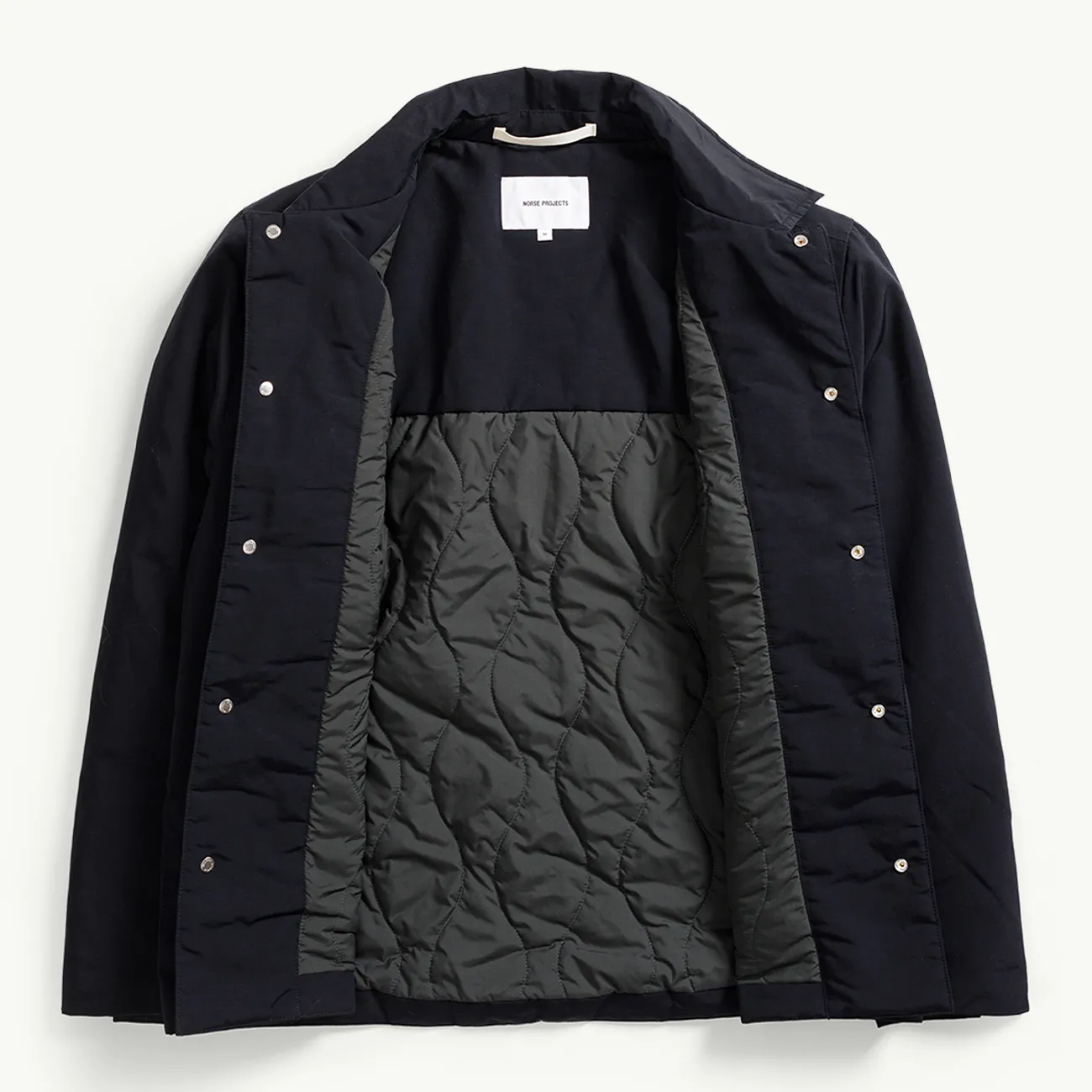 Pelle Waxed Nylon Insulated Jacket - Dark Navy