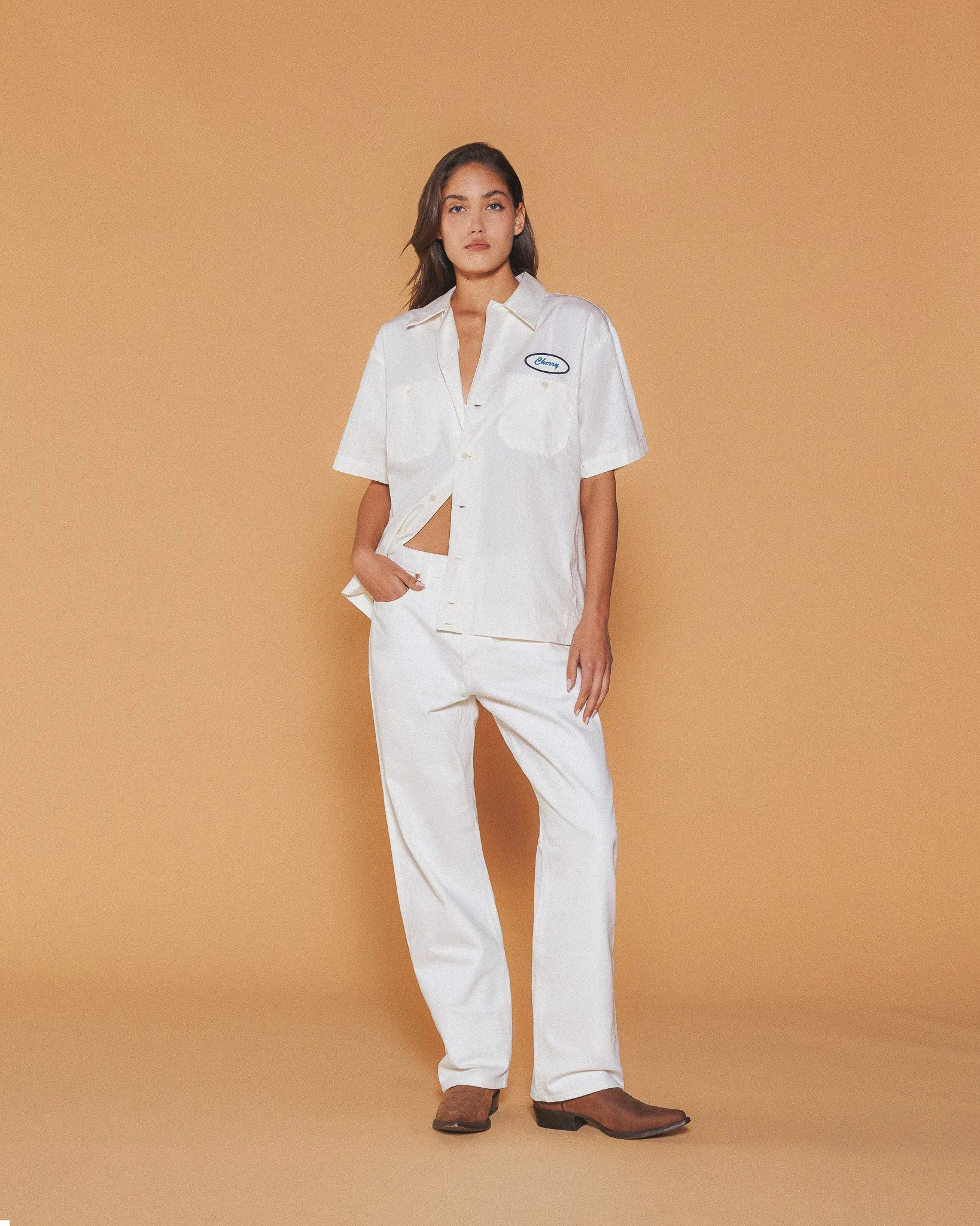 Poplin Mechanic Shirt (White)