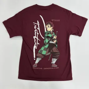 Primitive X Demon Slayer Tanjiro T-Shirt - Burgundy