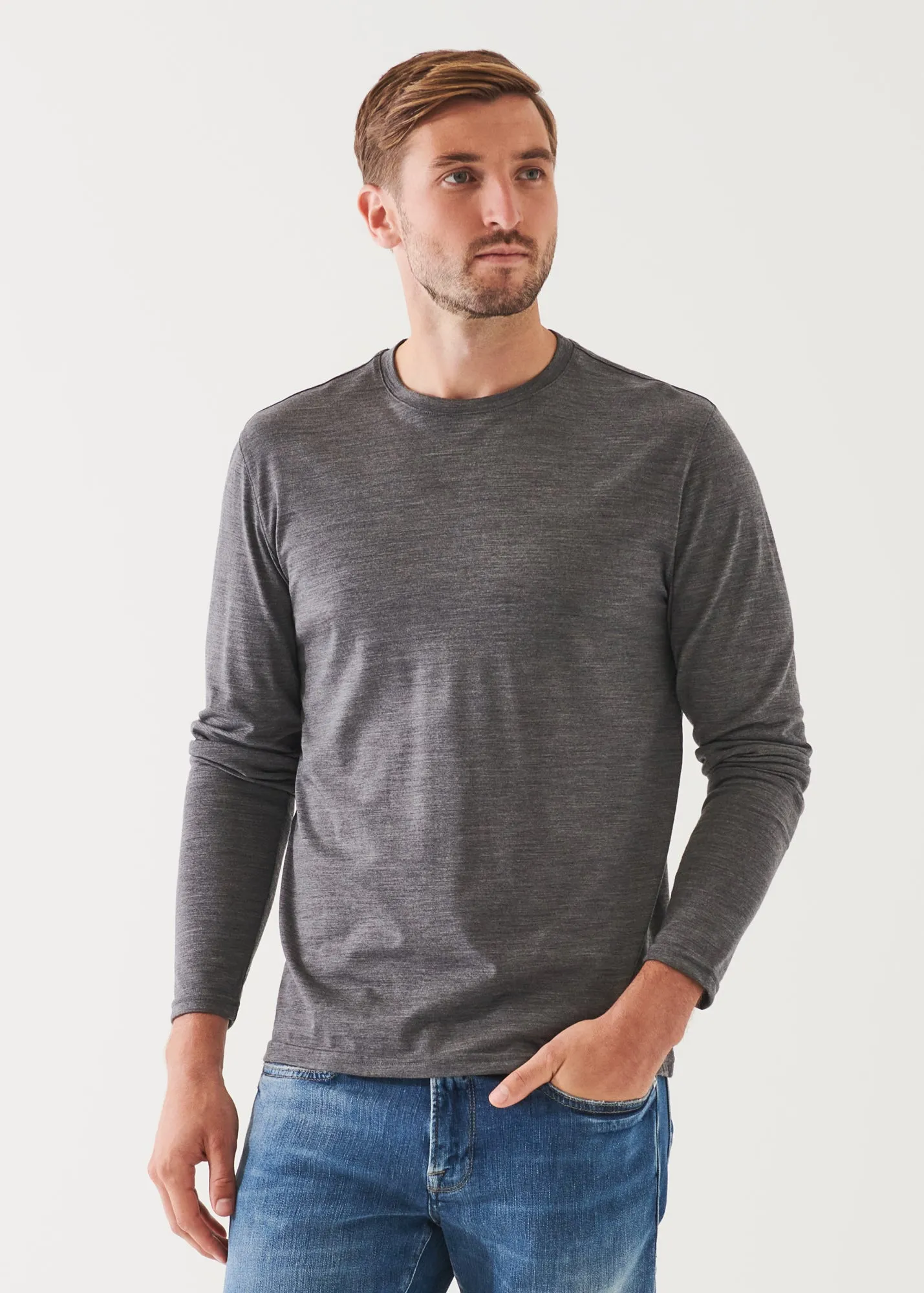 REDA ACTIVE WOOL LONG-SLEEVE KNIT T-SHIRT