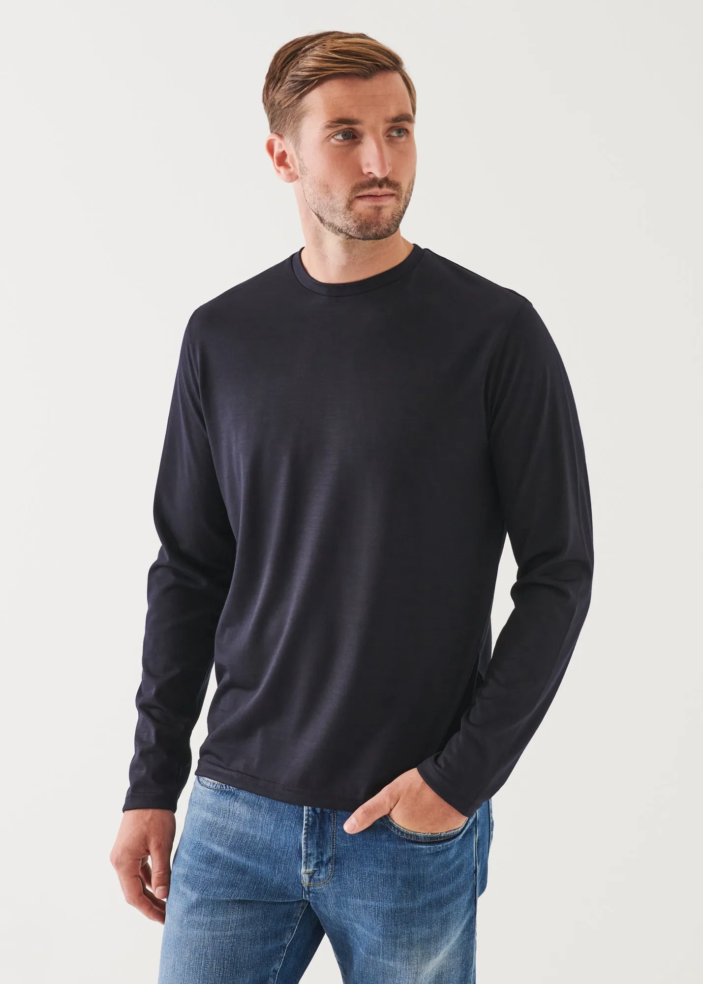 REDA ACTIVE WOOL LONG-SLEEVE KNIT T-SHIRT