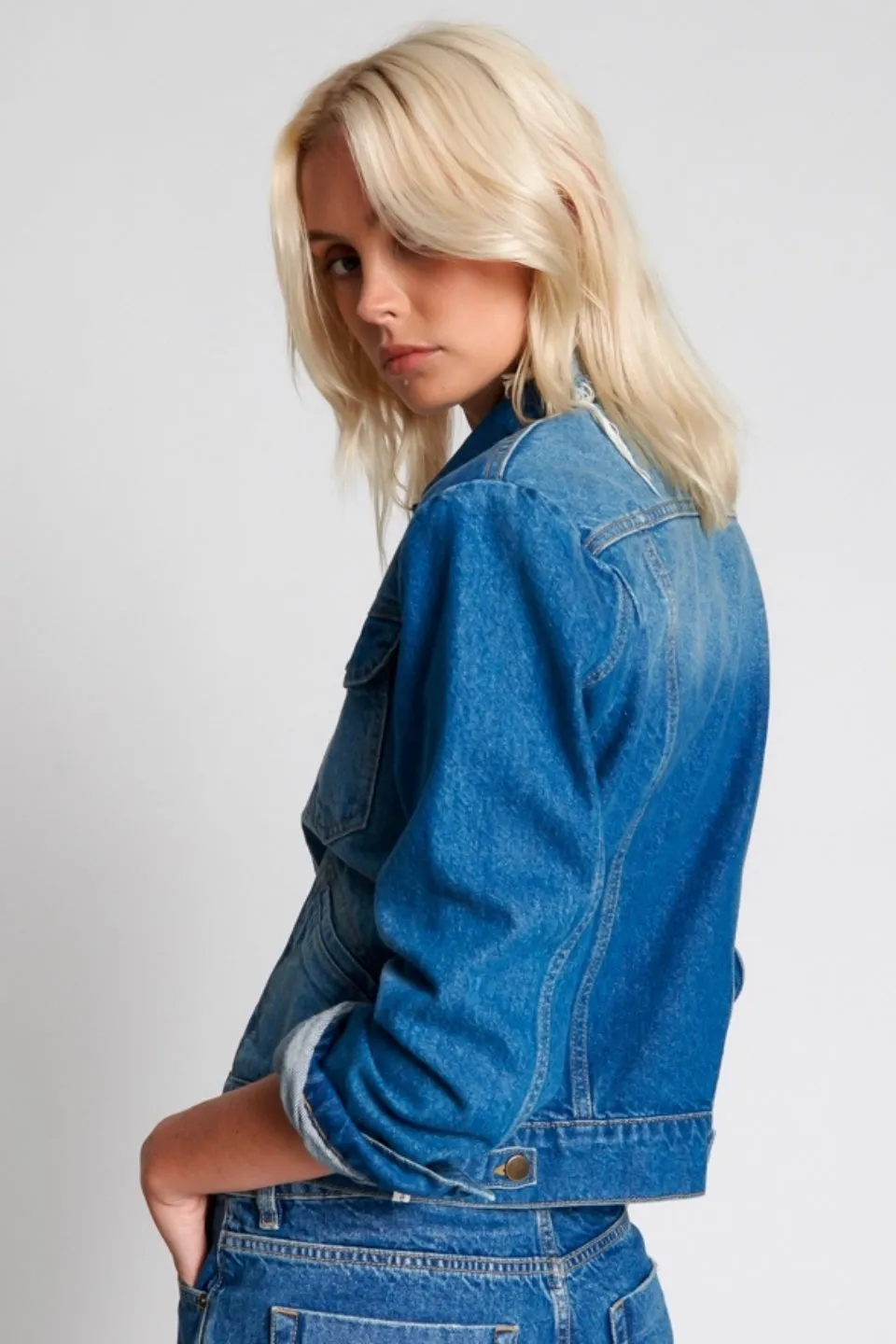 Riviera Retro Abrasion Denim Jacket