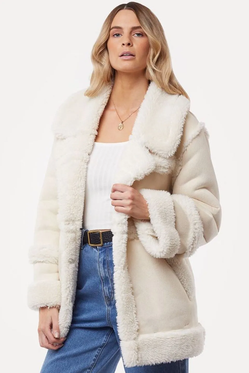 Shearling Natural Furry Jacket