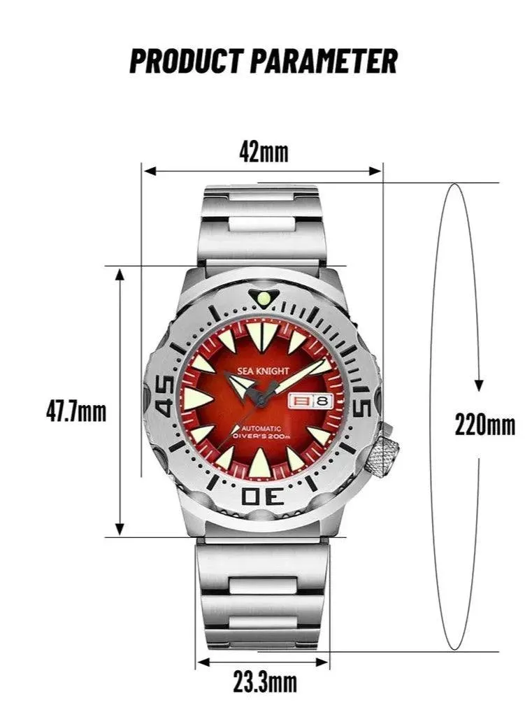 SK01 Men's Simple Watch - Monster V2 - Stainless Steel Automatic Mechanical Wristwatch