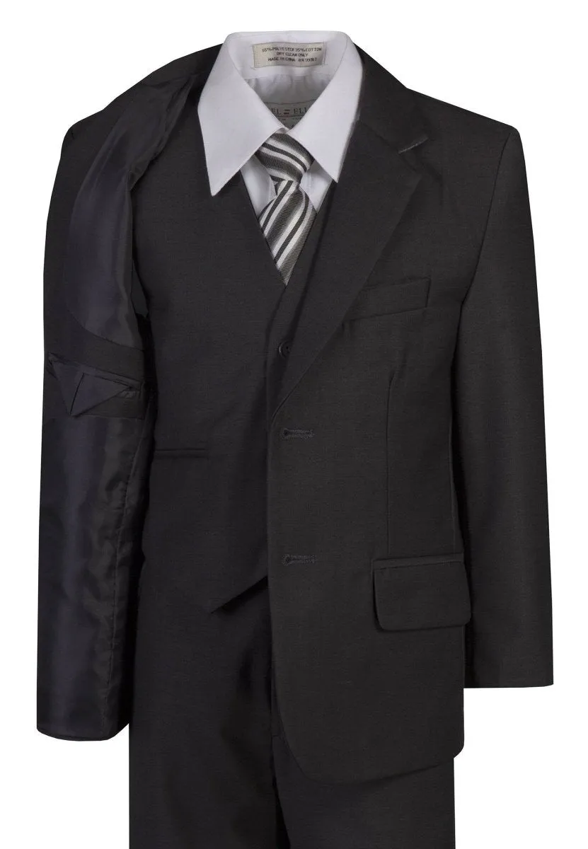 Standard Fit Boys 6 Piece Suit with Neck Tie And Pocketsquare