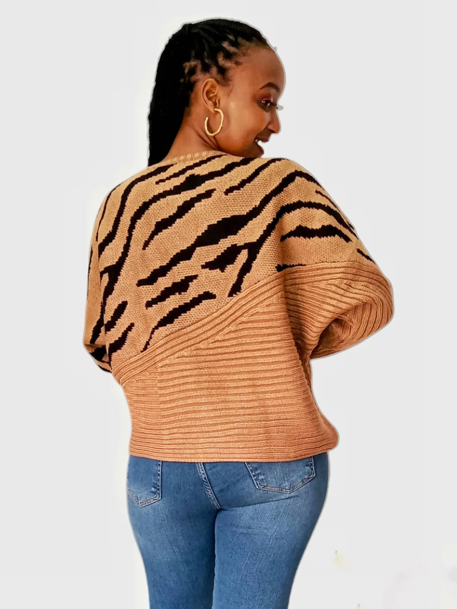 The Fashion Frenzy Animal Print Pullover - Brown