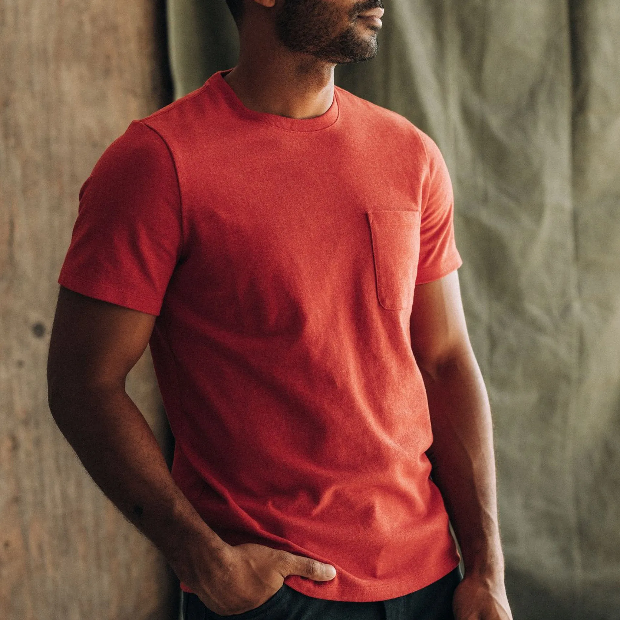 The Heavy Bag Tee in Cardinal